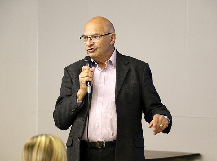 President of Steel Creek Developers Ken Rempel spoke about his interest for building a hotel in the community and answered residents questions at a public meeting that was held on Feb. 7.<br />
